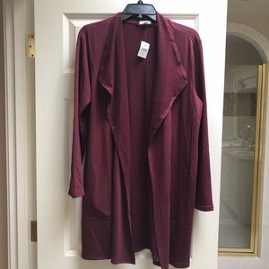 Pure Jill Luxe Tencel Draped-Front Jacket